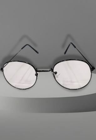 Round  Shape   White lens  Metal Unisex Sunglasses